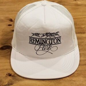 Vintage Remington Park Hat Snapback White Trucker Horse Racing Track One Size